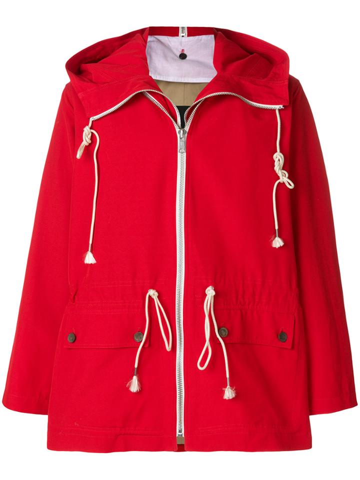 Calvin Klein 205w39nyc Zip Front Collared Rain Jacket