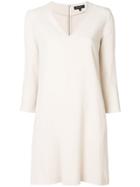 Antonelli V-neck Longsleeved Shift Dress - Nude & Neutrals
