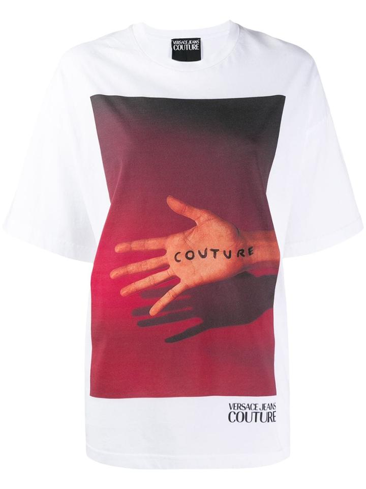 Versace Jeans Couture Oversized Graphic Print T-shirt - White