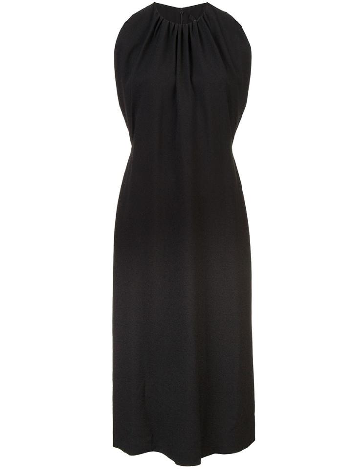 Derek Lam Sleeveless Shirred Mock Neck Dress - Black