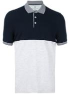 Brunello Cucinelli Colour Block Polo Shirt, Men's, Size: Medium, Grey, Cotton