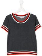 Bonpoint Teen Striped Hem Sweatshirt - Blue
