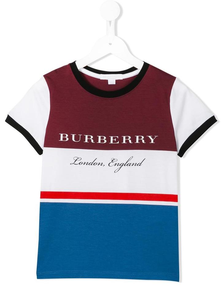 Burberry Kids Striped T-shirt, Boy's, Size: 6 Yrs