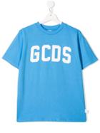 Gcds Kids Teen Logo Print T-shirt - Blue