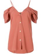 Theory Cold Shoulder Shirt - Pink & Purple