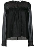 Sonia Rykiel Floral-embroidered Blouse - Black