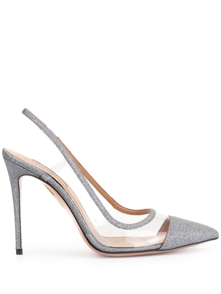 Aquazzura Toe Cap Pumps - Silver