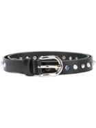 Isabel Marant Kinley Belt, Women's, Size: Large, Black, Calf Leather/metal/glass