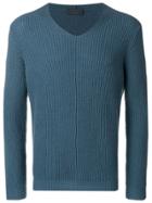 Iris Von Arnim Long-sleeve Fitted Sweater - Blue