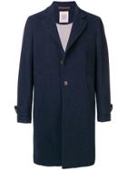 Eleventy Buttoned Mid-length Coat - Blue