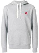 Wood Wood Embroidered Logo Hoodie - Grey