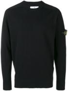 Stone Island Logo Patch Sweater - Black
