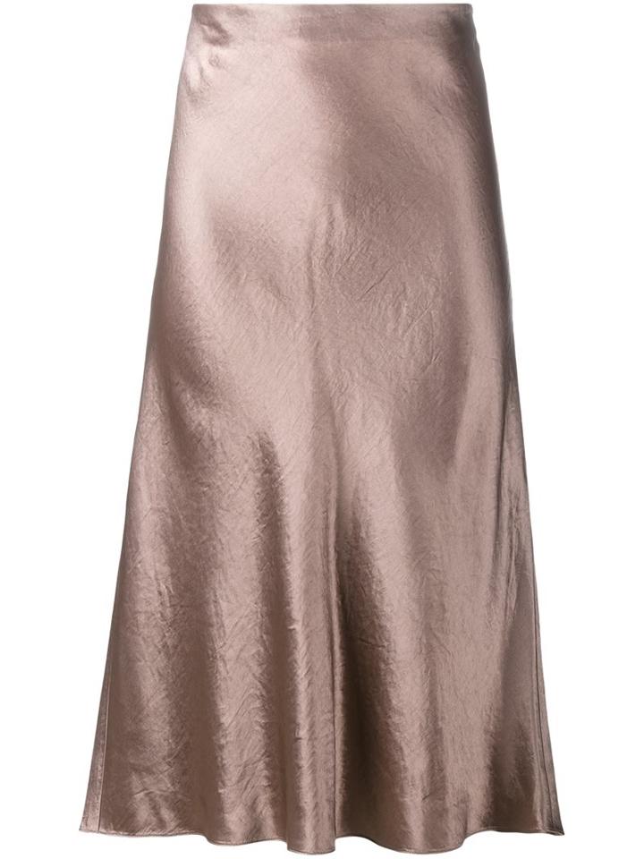 Vince Flared Skirt, Women's, Size: Large, Brown, Acetate