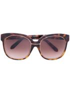 Linda Farrow Tortoiseshell Oversized Sunglasses - Brown