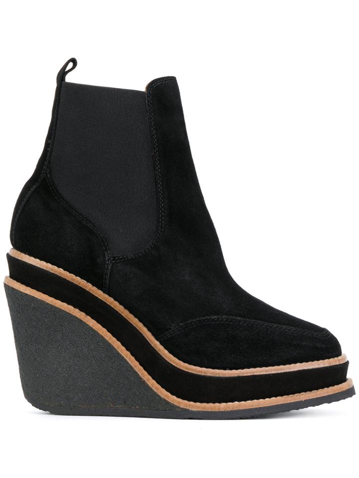 Castañer Wedged Boots - Black