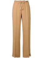 Twin-set Tie Waist Trousers - Brown