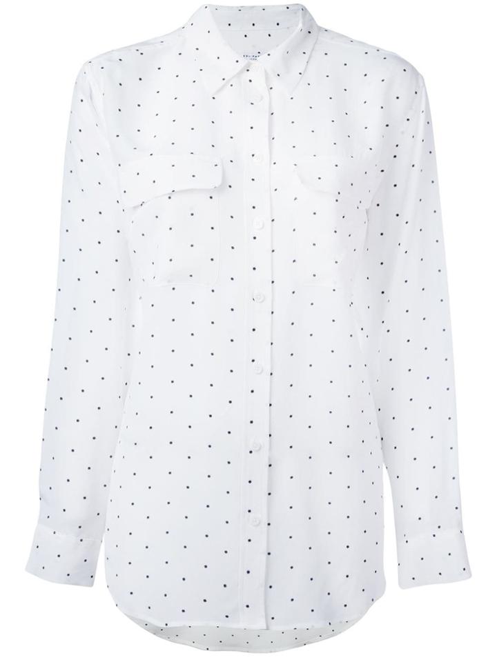 Equipment Dot Print Shirt - White