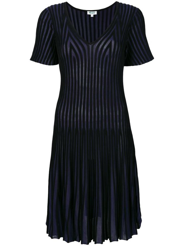 Kenzo Ribbed Kit Dress - Blue