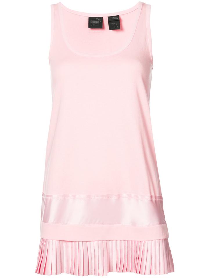 Fenty X Puma - Pleated Hem Jersey Dress - Women - Cotton - M, Pink/purple, Cotton