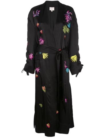 Cinq A Sept Embroidered Aziza Kimono - Black