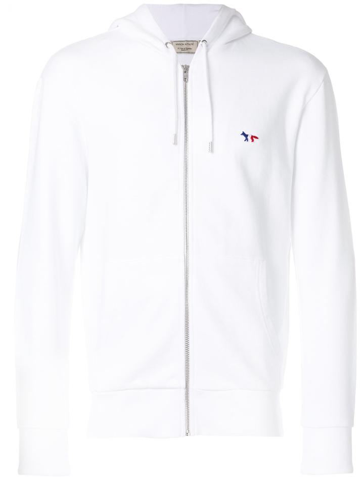 Maison Kitsuné Zipped Hooded Jacket - White