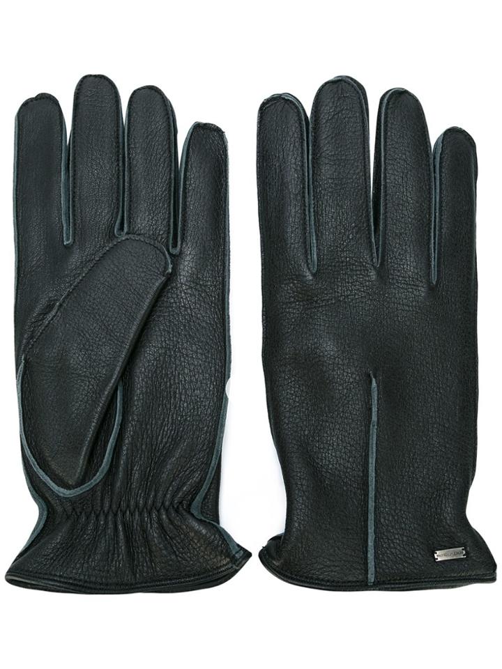 Dolce & Gabbana Trim Detail Gloves - Black