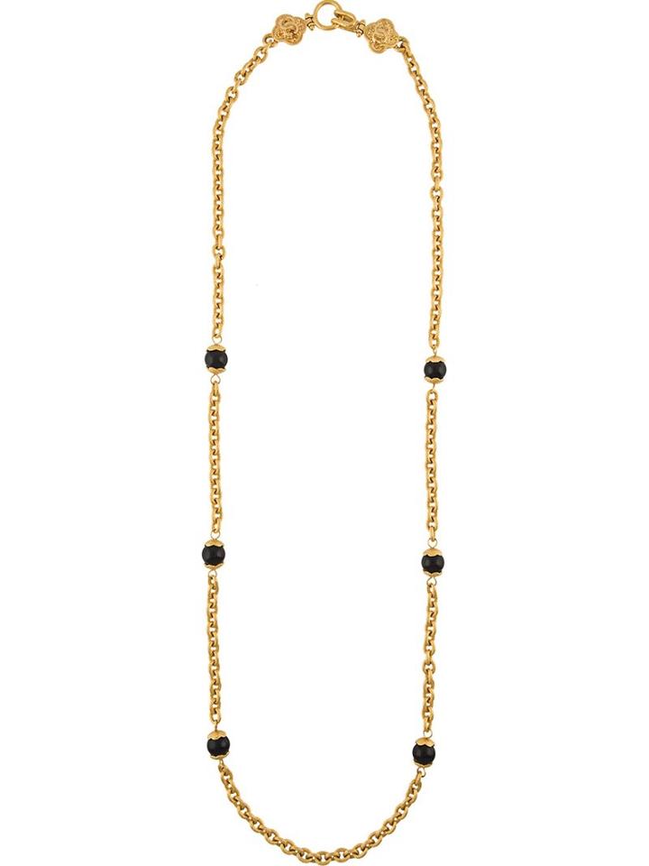 Chanel Vintage Filigree Chain Necklace, Women's, Yellow/orange