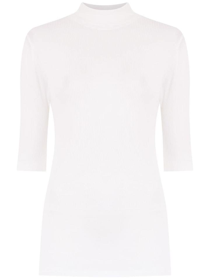Andrea Bogosian High Neck Top - White