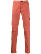 Stone Island Logo Patch Chinos - Orange