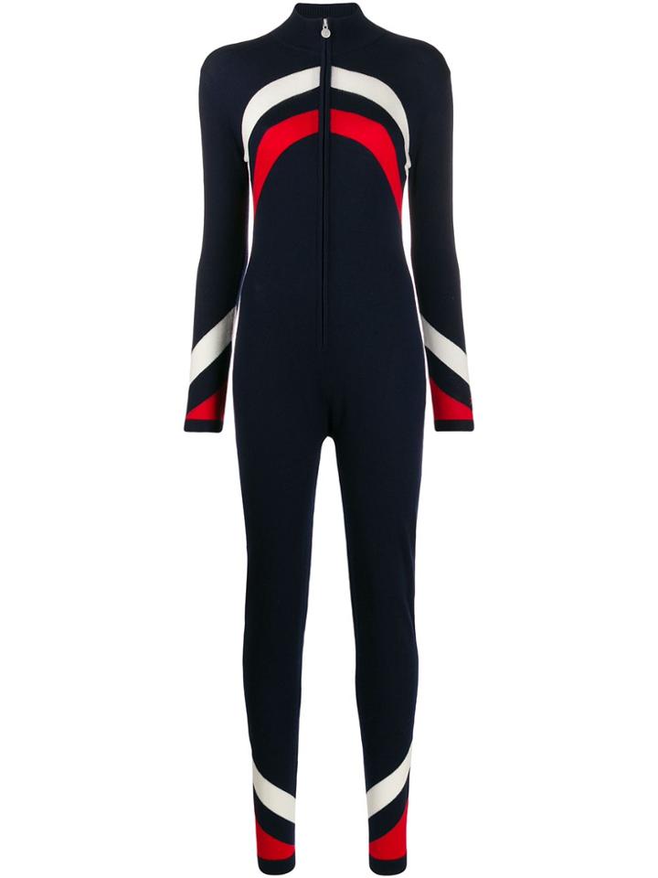 Perfect Moment Knitted Ski Suit - Blue