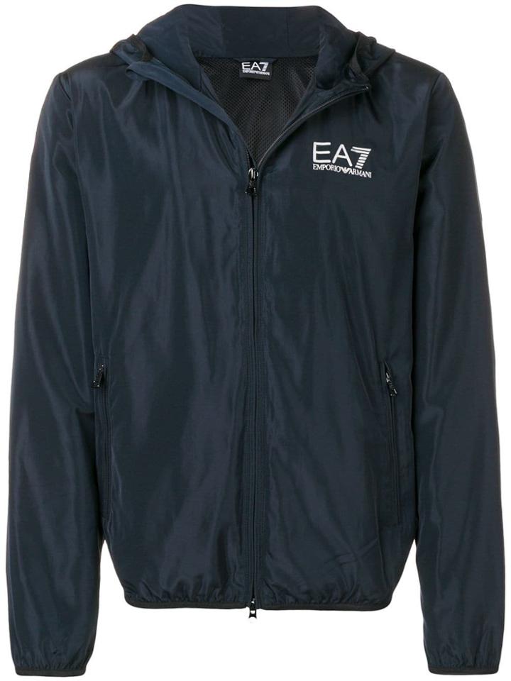 Ea7 Emporio Armani Branded Windbreaker - Blue