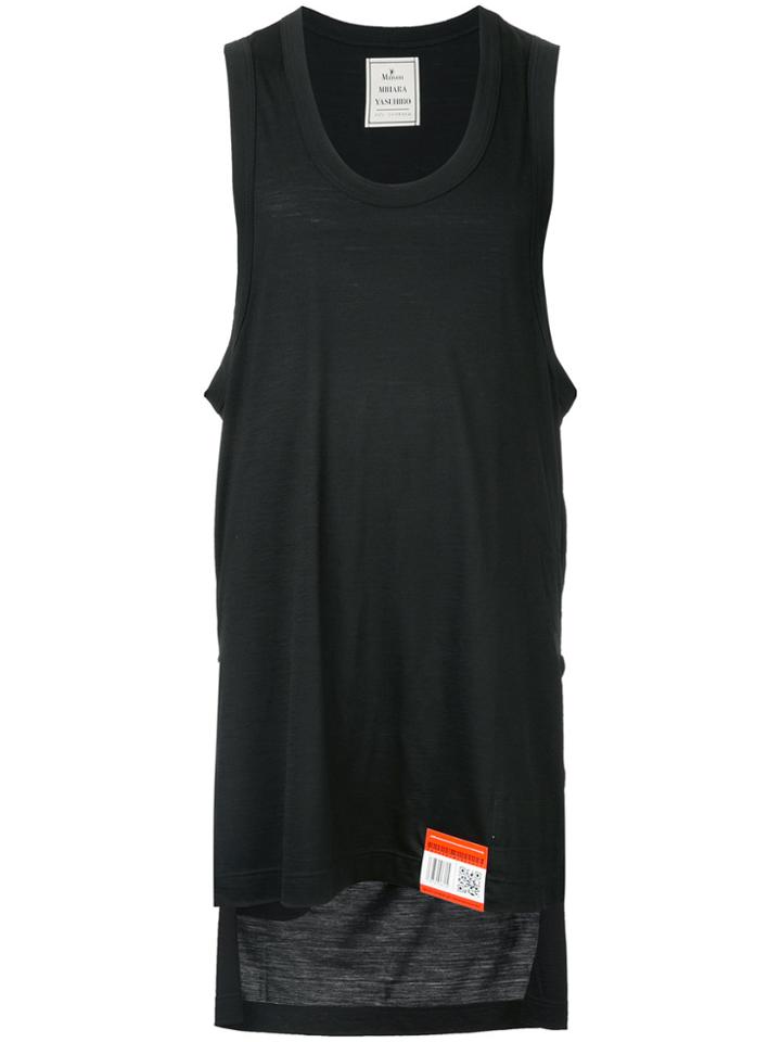 Maison Mihara Yasuhiro Embroidered Tank Top - Black