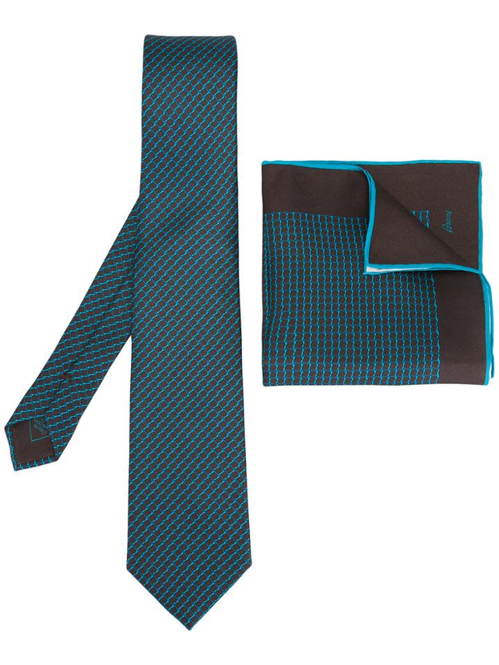 Brioni Tie/square Set - Brown