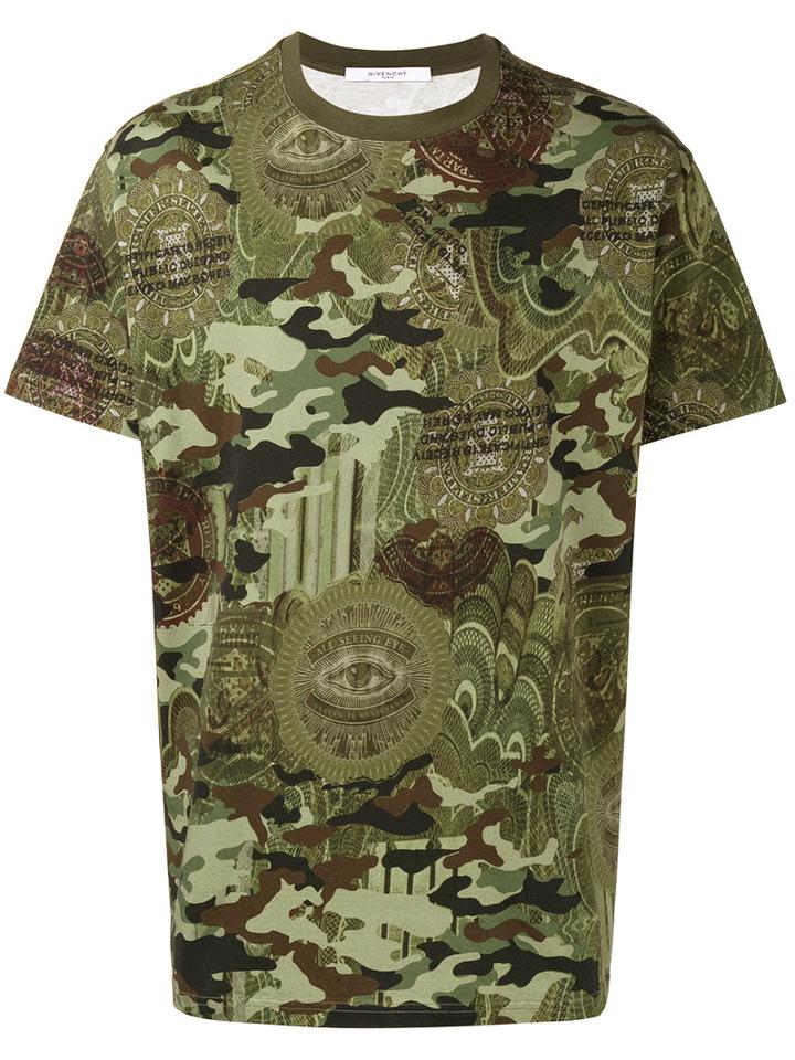 Givenchy - Oversized Camo T-shirt - Men - Cotton - Xl, Green, Cotton