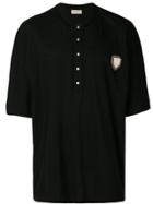 Ih Nom Uh Nit Buttoned Neck T-shirt - Black