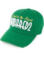 Dsquared2 Sunset On The Beach Embroidered Baseball Cap - Green