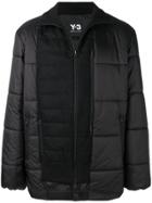Y-3 Patch Panelled Down Jacket - Black