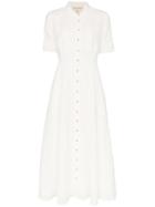 Mara Hoffman Lorelei Collared Button-down Midi Dress - White