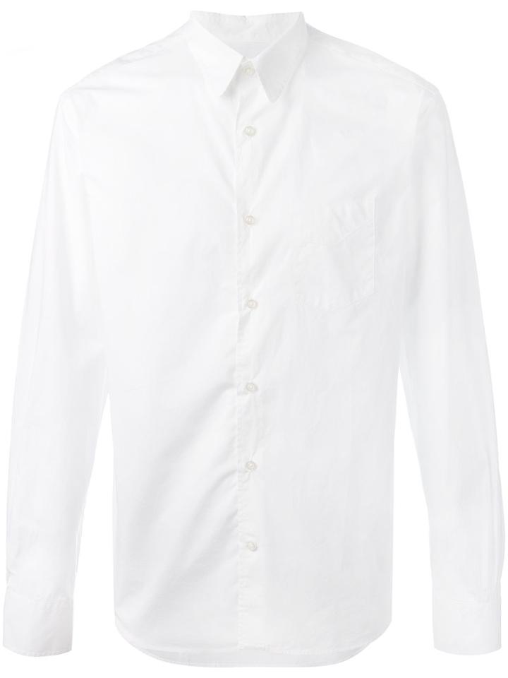Officine Generale Shirt With Chest Pocket, Men's, Size: Large, White, Cotton