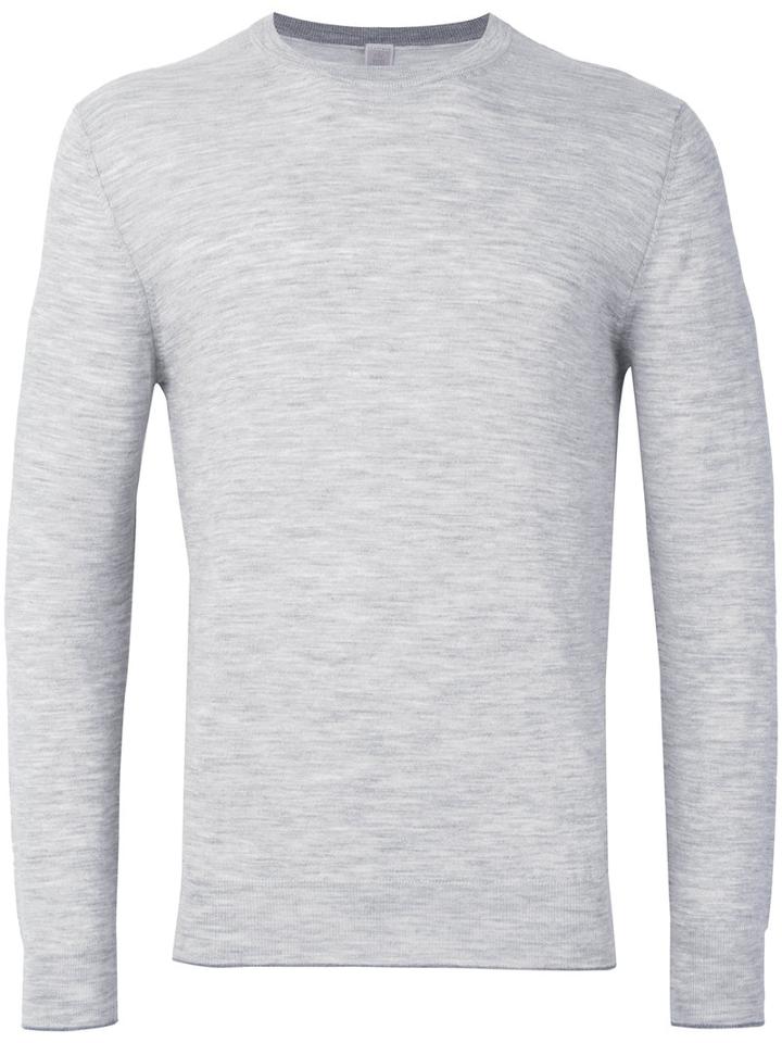 Eleventy - Plain Sweatshirt - Men - Silk/merino - L, Grey, Silk/merino
