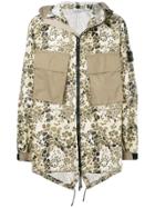 Stone Island Alligator Camouflage Hooded Coat - Nude & Neutrals