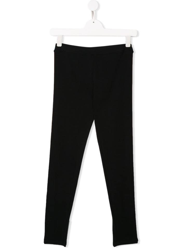 Gcds Kids Side Stripe Jersey Trousers - Black