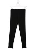 Gcds Kids Side Stripe Jersey Trousers - Black