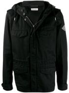 Saint Laurent Zip-front Hooded Jacket - Black
