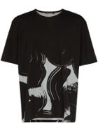 Issey Miyake Abstract Print T-shirt - Black