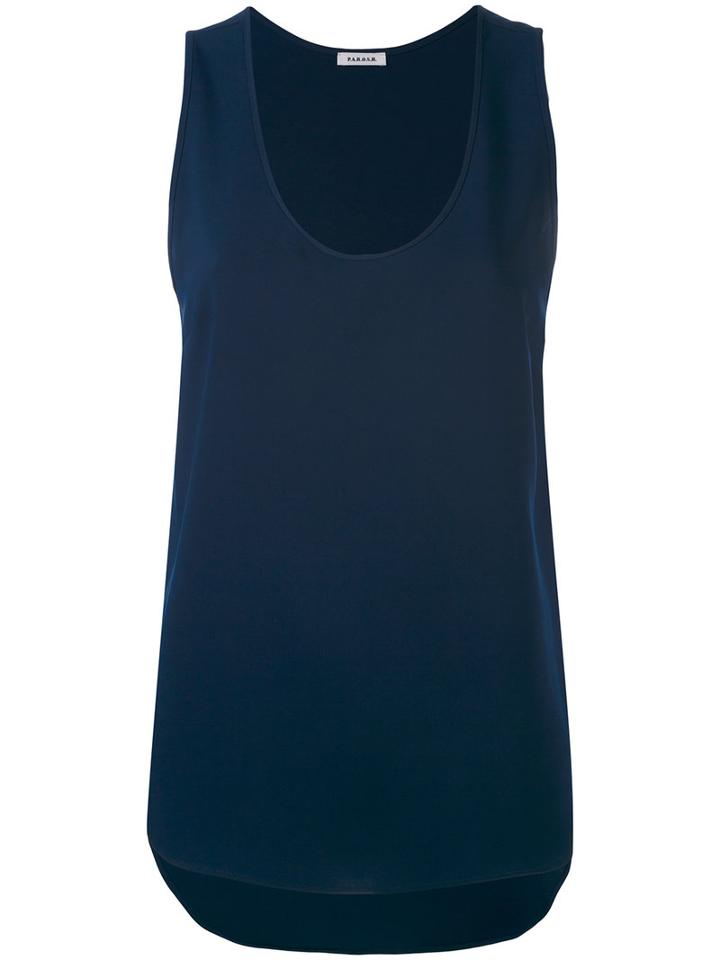 P.a.r.o.s.h. - Scoop Neck Top - Women - Polyester - Xs, Blue, Polyester