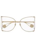 Gucci Eyewear Square Oversized Glasses - Metallic