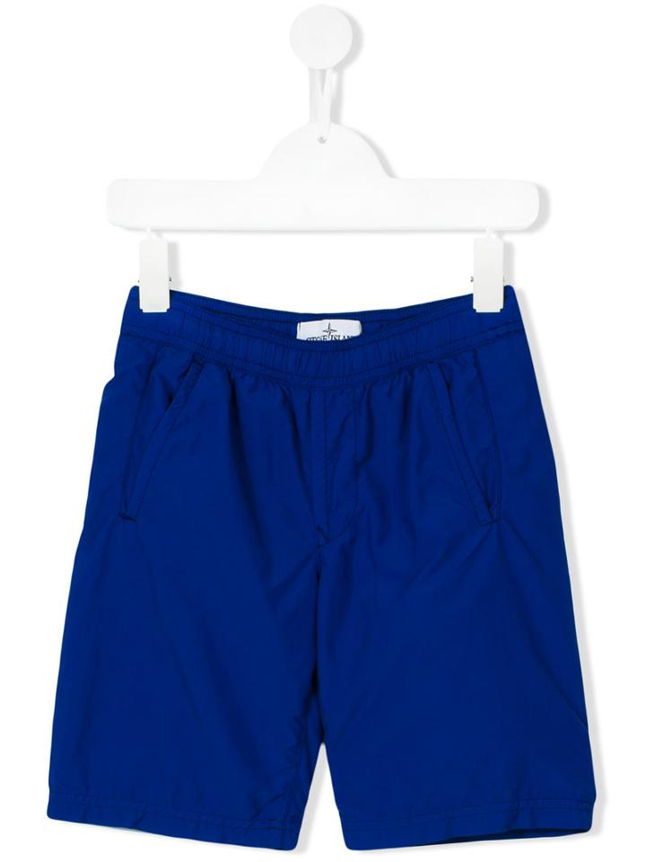Stone Island Junior - Classic Swim Shorts - Kids - Polyamide-8 - 5 Yrs, Toddler Boy's, Blue