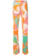 Emilio Pucci Acapulco Print Flared Trousers - Orange
