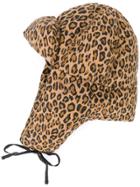 R13 Leopard Print Padded Hat - Neutrals